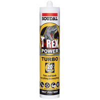 Soudal T-Rex Turbo 290ml WHITE CARTRIDGE