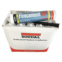 Soudal FIRECEMENT HT high temperature sealant mortar 310ml Cartridge Box of 15 GREY